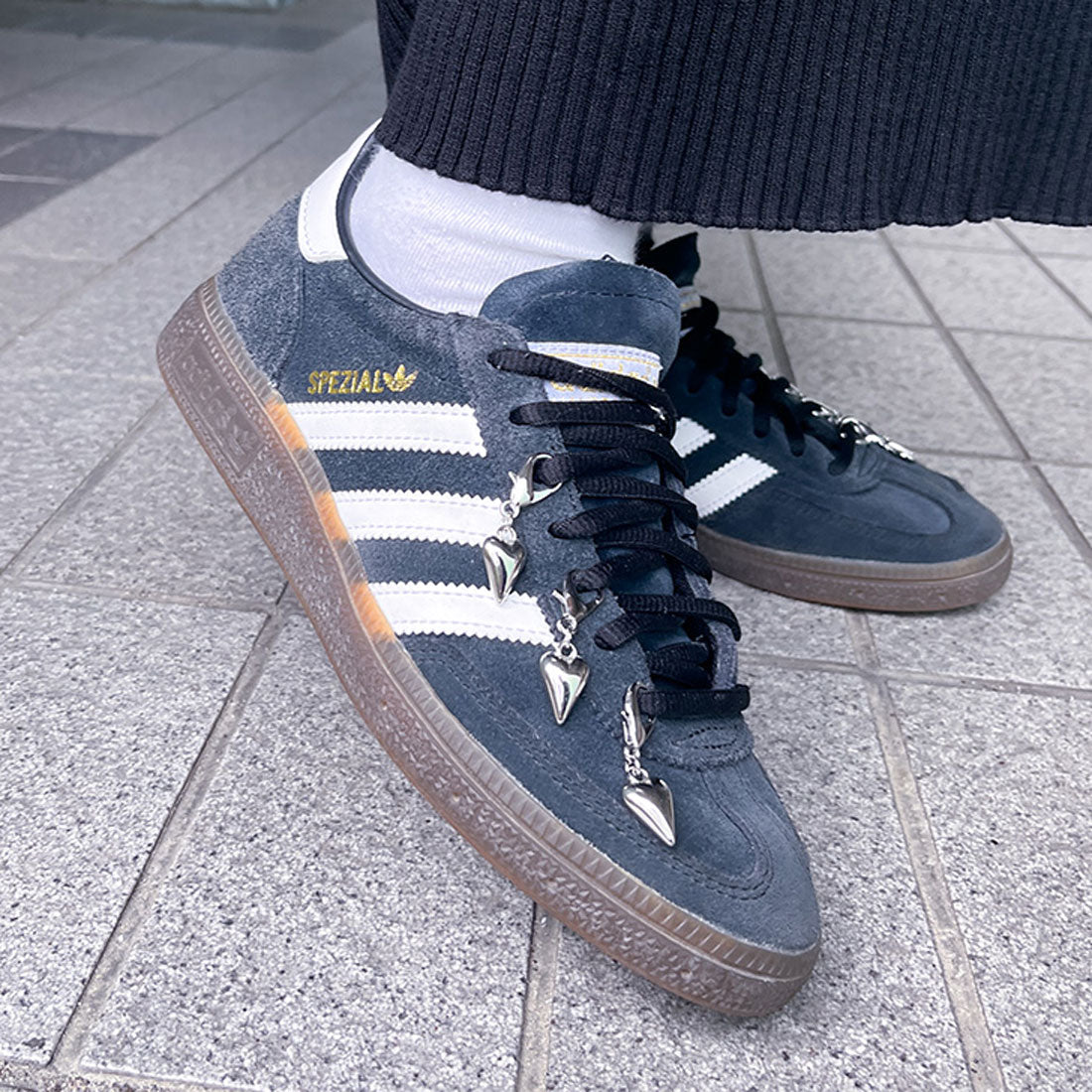Real Style Shoe Parts Shoes Piercing Accessories Charm Sneakers Footwear Ladies Men Heart Silver Star 6-Piece Set Korea