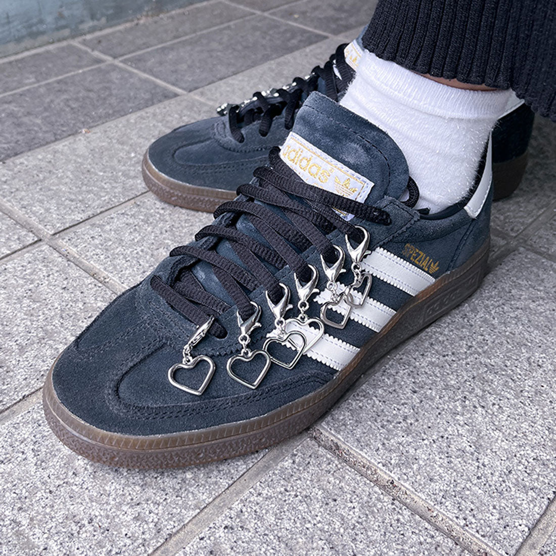 Real Style Shoe Parts Shoes Piercing Accessories Charm Sneakers Footwear Ladies Men Heart Silver Star 6-Piece Set Korea