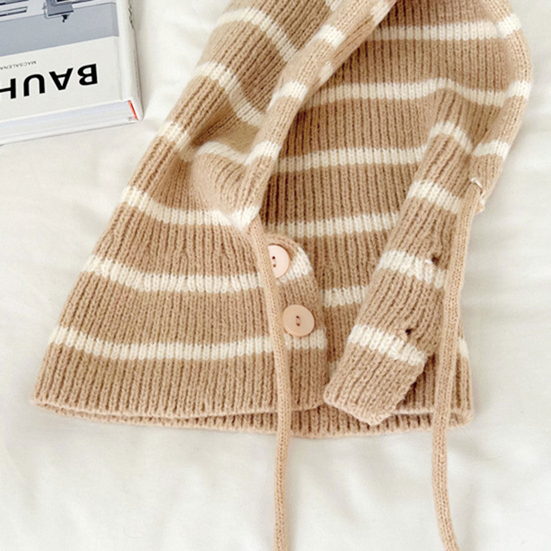 Real Style Balaclava Hood Warmer Neck Warmer Knit Cap for Kids Baby Scarf Winter Cold Protection Warm Stylish Boys Girls