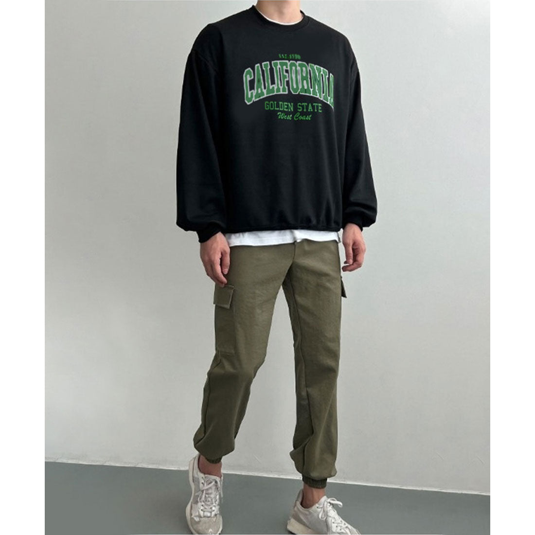 リアルスタイル REAL STYLE スウェット レディース メンズ 上 長袖 トップス トレーナー スエット カットソー ロンT 秋 ゆったり カジュアル 運動 部屋着 ロゴ 韓国ファッション チンチャコリア