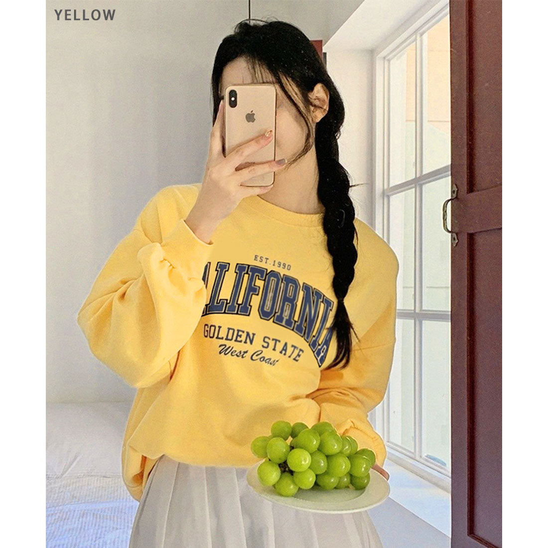 リアルスタイル REAL STYLE スウェット レディース メンズ 上 長袖 トップス トレーナー スエット カットソー ロンT 秋 ゆったり カジュアル 運動 部屋着 ロゴ 韓国ファッション チンチャコリア