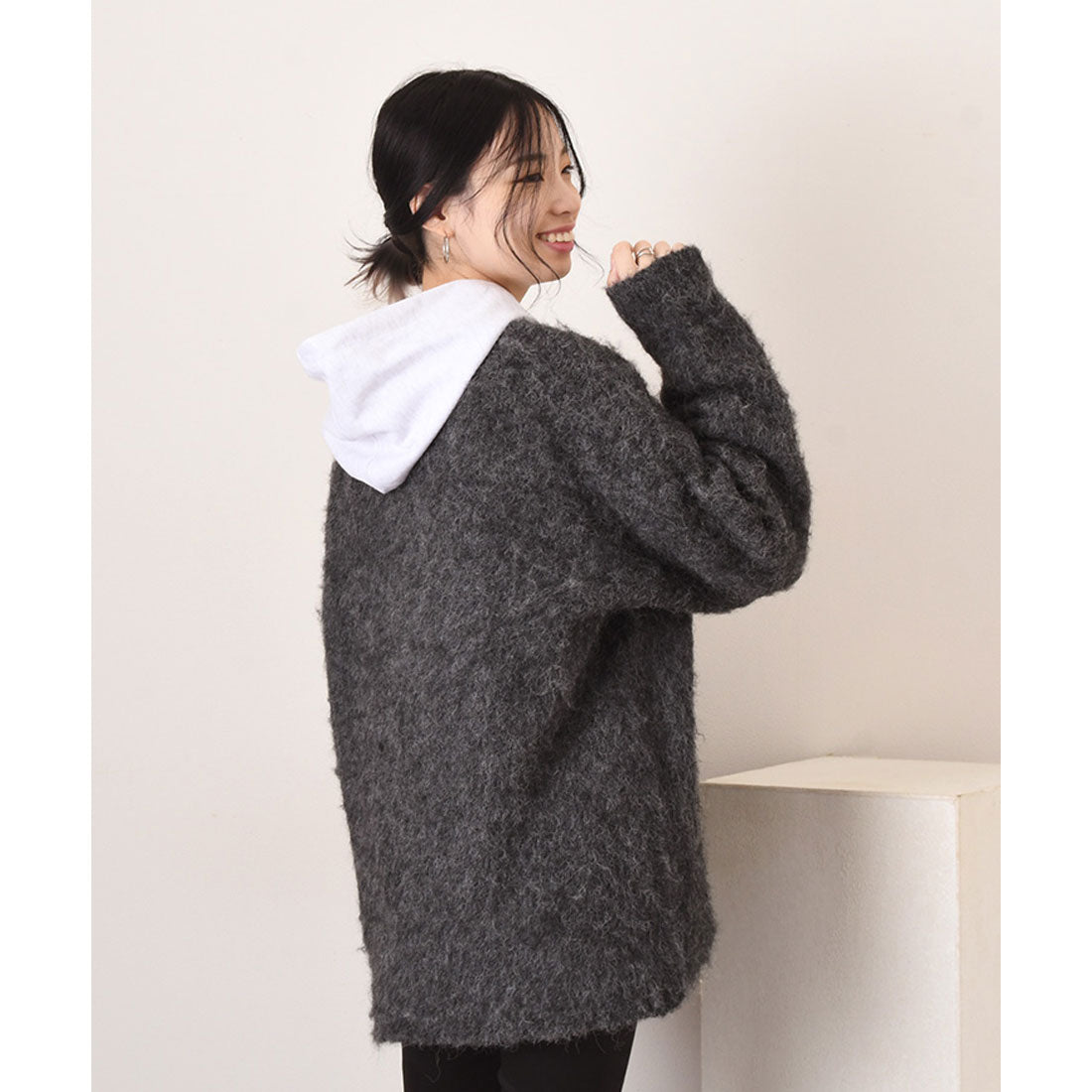 リアルスタイル REAL STYLE カーディガン レディース 秋冬 厚手 ニット 極暖 軽い アウター トップス Vネック 大きめ ゆったり 羽織り 体型カバー 可愛い おしゃれ