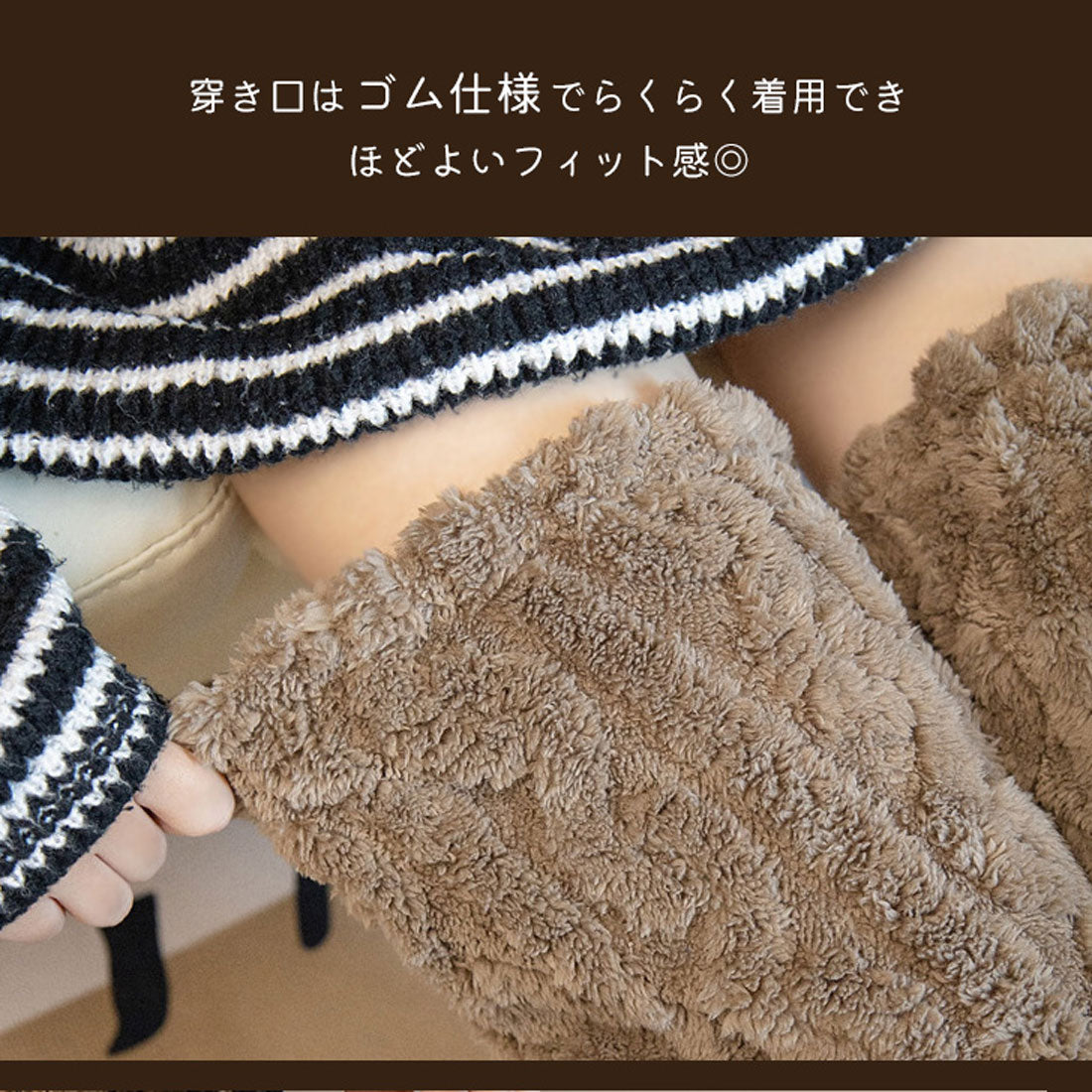 Real Style Room Socks Socks for Women Fluffy Winter Warm Leg Warmers Loungewear Cold Protection Boa Thick Toe Foot Long Cold Relief Sleeping