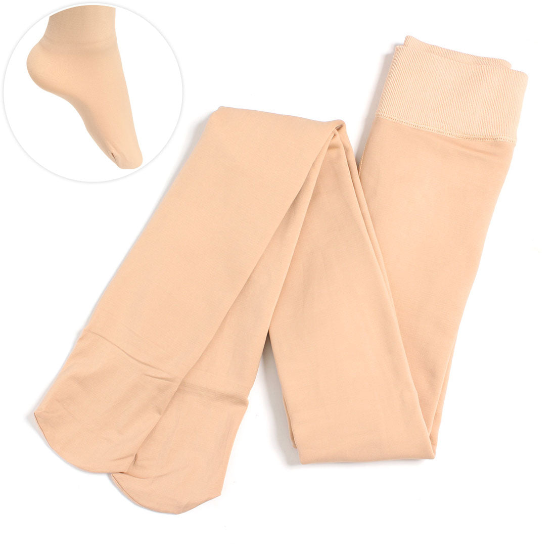 Real Style Fake Tights Skin Color Fleece Lined beige black Women's Tights Stockings Leggings 300 Denier Winter Thick Warm Cold-Resistant Underwear Water-Repellent