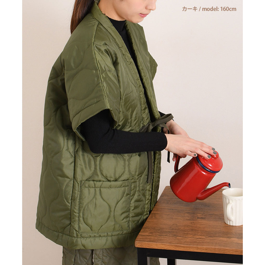 リアルスタイル REAL STYLE はんてん 羽織 袖なし レディース メンズ おしゃれ 半纏 半てん 半天 袢纏 防寒 冬 やっこ 暖かい 中綿 半袖 薄手 軽量 綿入り 綿入れ 半纏 羽織り 部屋着 ゆったり どてら ちゃんちゃんこ