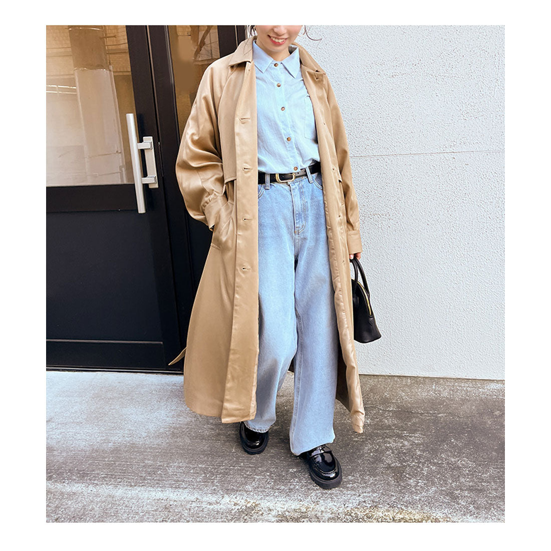 Real Style Trench Coat for Women Long with Lining Spring Autumn Cape Lightweight Flare Stylish Top Outerwear Jacket