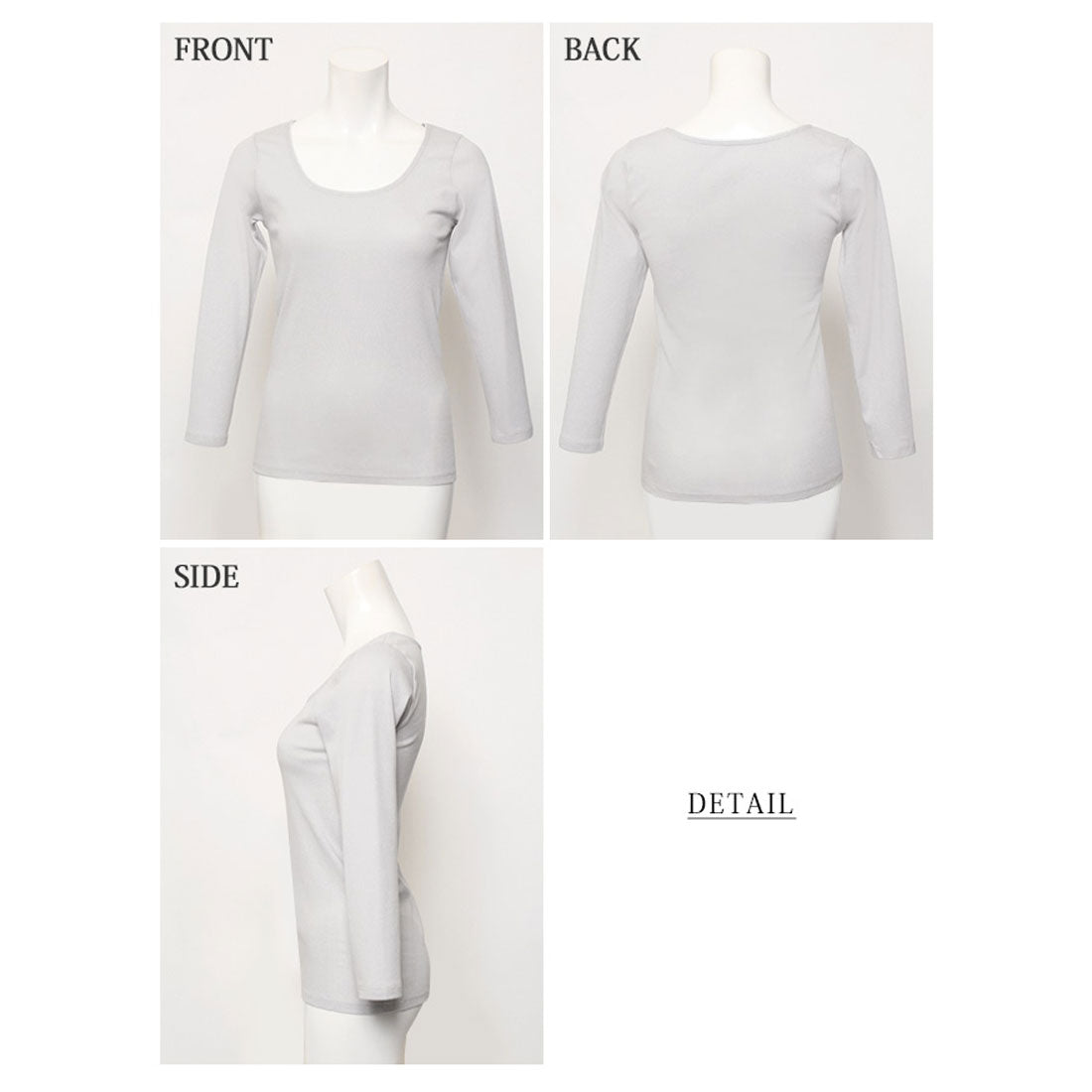 リアルスタイル REAL STYLE インナー レディース 綿100％ コットン100％ 長袖 8分袖 大きいサイズ 肌着 下着 抗菌 防臭 暖かい 涼しい 汗取りインナー トップス M L LL