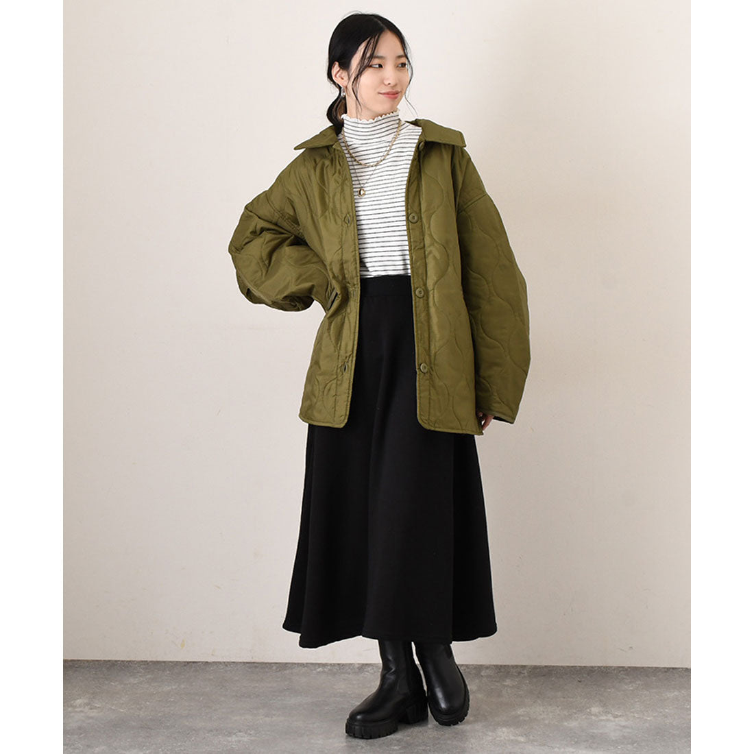 リアルスタイル REAL STYLE スカート レディース ロング 秋 冬 春 フレア ミモレ 裏起毛 スウェット ボトムス シンプル Aライン スエット ウエストゴム 通勤 通学 韓国ファッション チンチャコリア