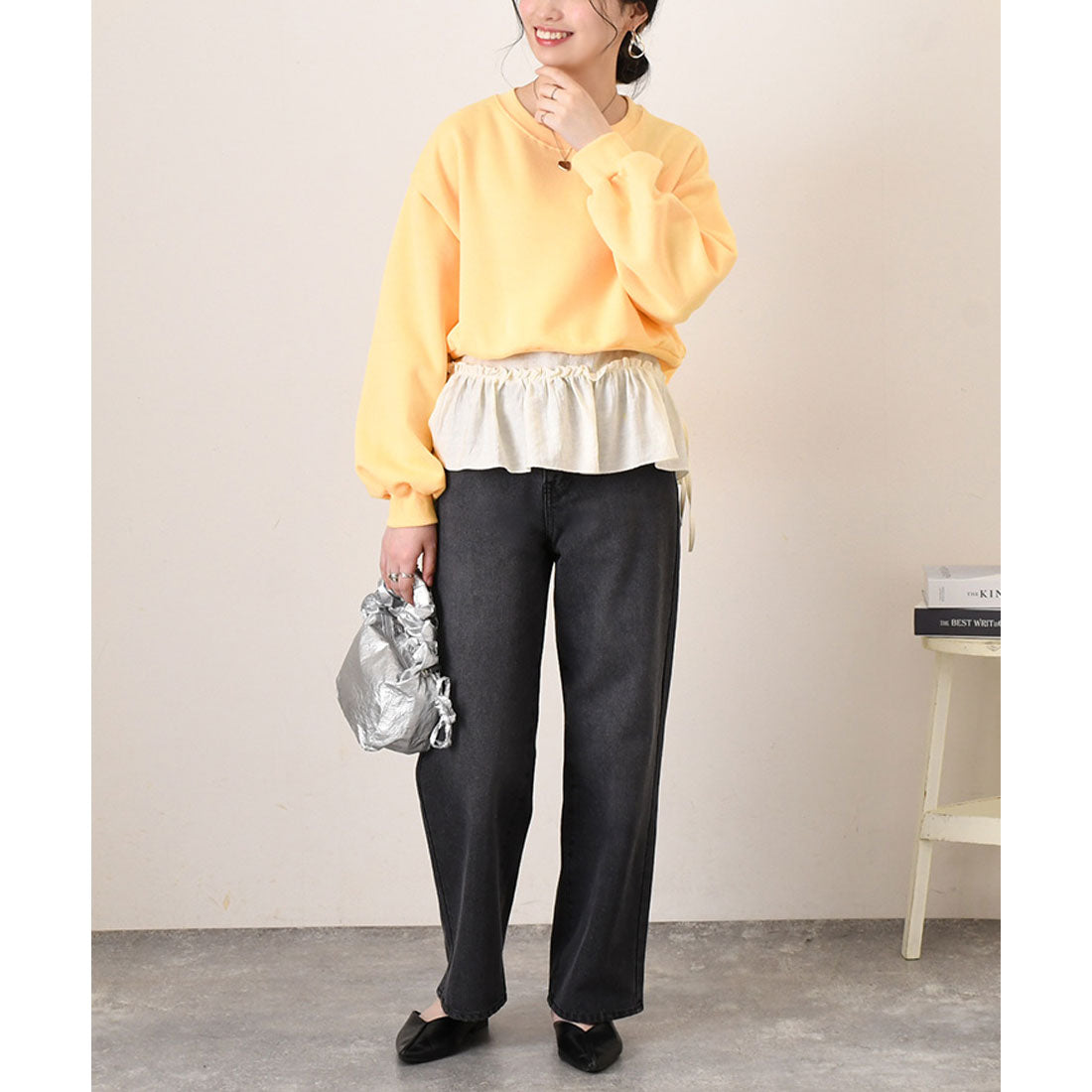 リアルスタイル REAL STYLE 付け裾 レイヤード 重ね着 レディース リボン ペプラム フリル フレア Aライン つけ裾 トップス ボトムス おしゃれ 可愛い カジュアル