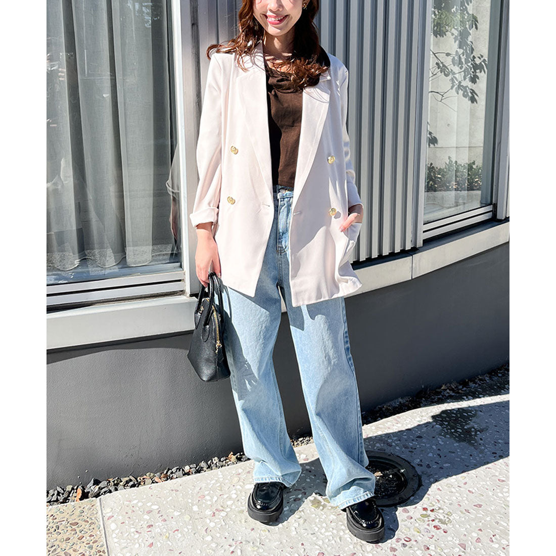 リアルスタイル REAL STYLE カットソー レディース 長袖 薄手 春 夏 秋 トップス ショート丈 短め 綿 コットン おしゃれ 白 黒 ゆったり 可愛い シンプル 丸首 韓国ファッション チンチャコリア