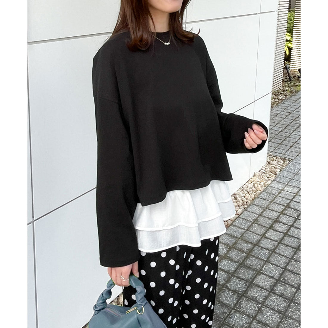 リアルスタイル REAL STYLE カットソー レディース 長袖 綿 コットン 薄手 Tシャツ ロンT ゆったり 大きめ カジュアル 春 夏 秋 シンプル 韓国 丸首 無地 韓国ファッション チンチャコリア （ブラウン） ブラウン