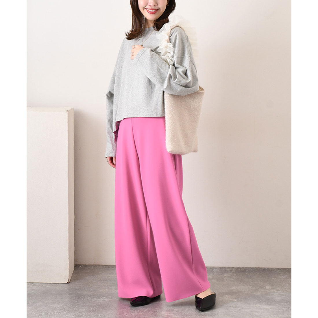 リアルスタイル REAL STYLE カットソー レディース 長袖 綿 コットン 薄手 Tシャツ ロンT ゆったり 大きめ カジュアル 春 夏 秋 シンプル 韓国 丸首 無地 韓国ファッション チンチャコリア （ブラウン） ブラウン