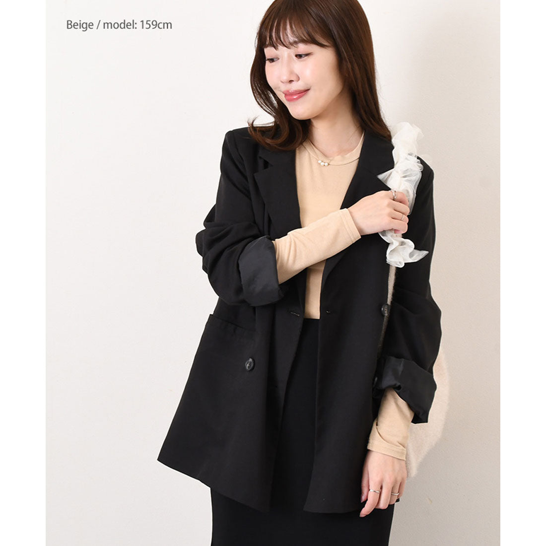 リアルスタイル REAL STYLE カットソー レディース シアー トップス インナー クルーネック 長袖 春 夏 コンパクト レイヤード 重ね着 シースルー 透け感 カジュアル 韓国ファッション チンチャコリア （ライトブルー） ライトブルー
