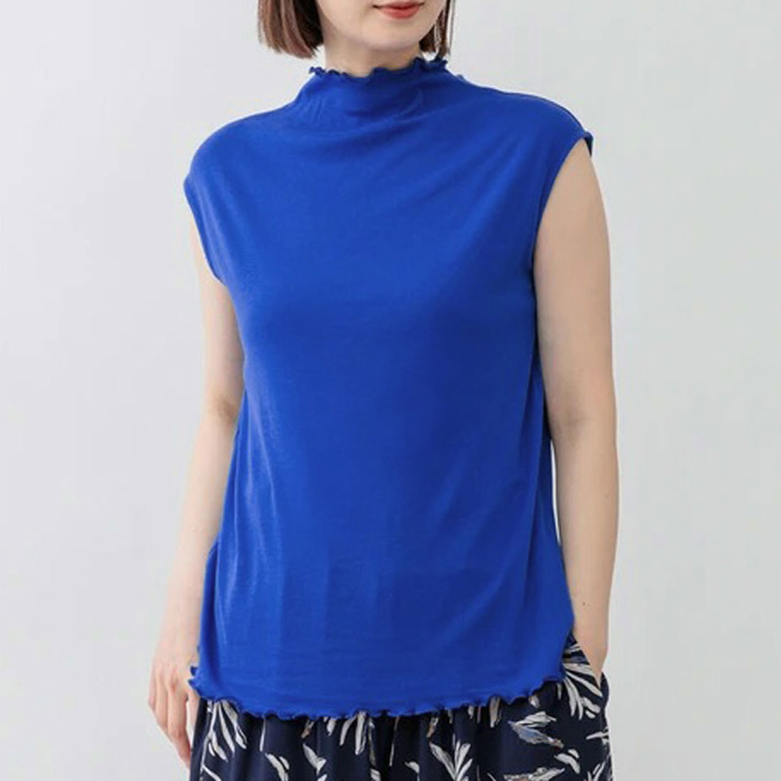 Real Style Sheer Top Cotton T-Shirt Inner 100% Cotton Sleeveless Frenc