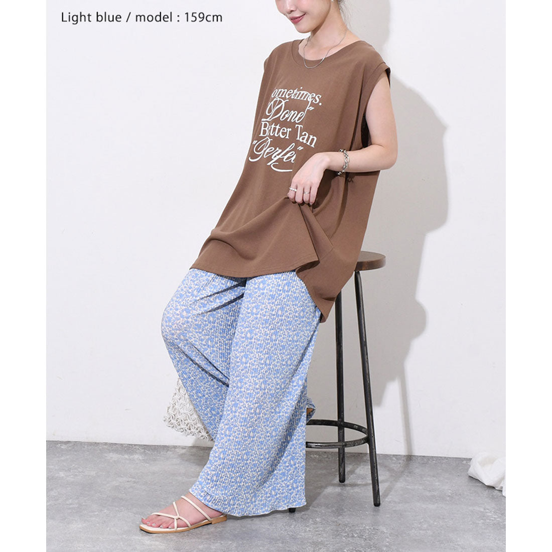 リアルスタイル REAL STYLE ワイドパンツ レディース きれいめ 夏 涼しい プリーツ 花柄 軽い ズボン ガウチョ ボトムス ウエストゴム ゆったり 速乾 プリント （ブラック） ブラック