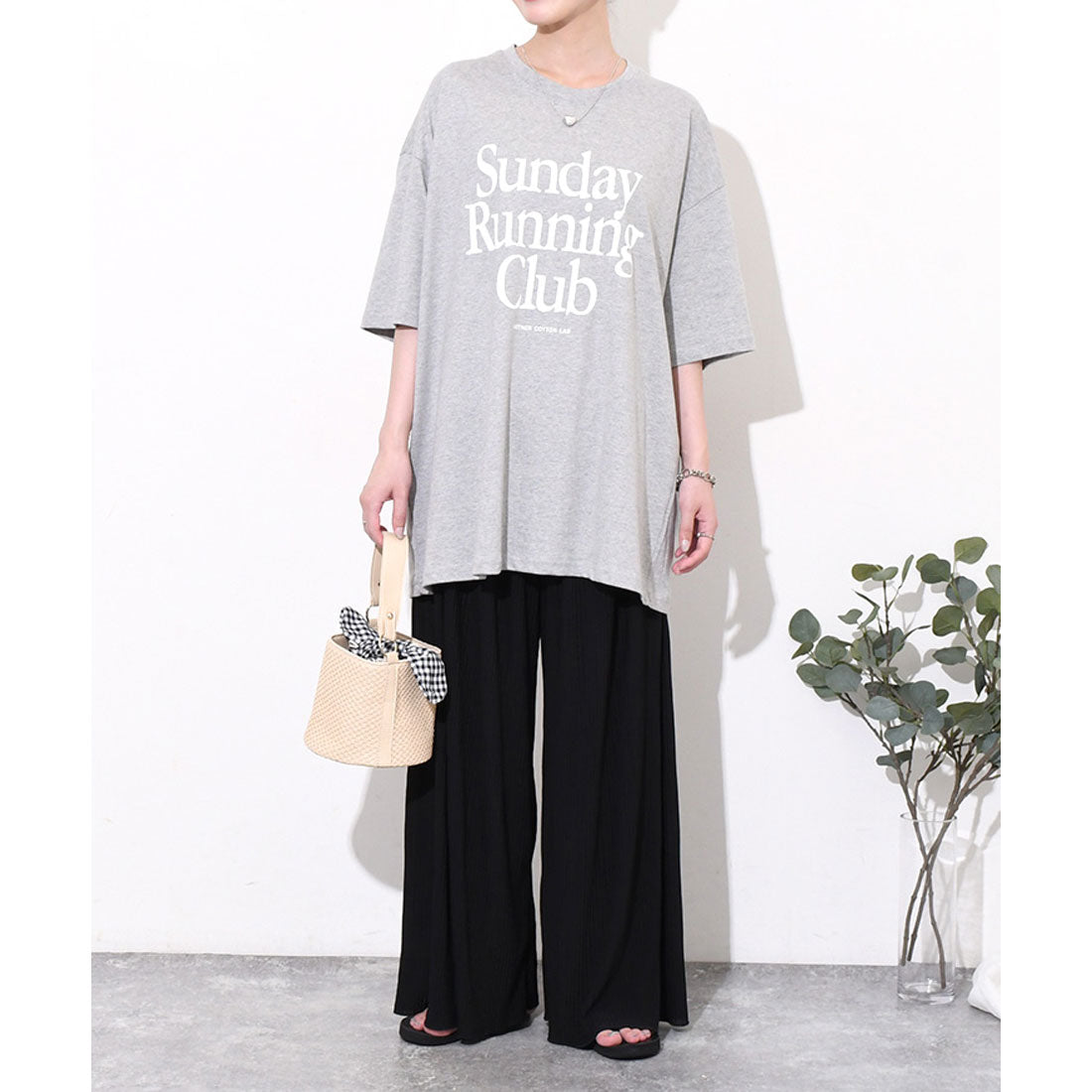 リアルスタイル REAL STYLE ワイドパンツ レディース きれいめ 夏 涼しい プリーツ 花柄 軽い ズボン ガウチョ ボトムス ウエストゴム ゆったり 速乾 プリント （ブラック） ブラック