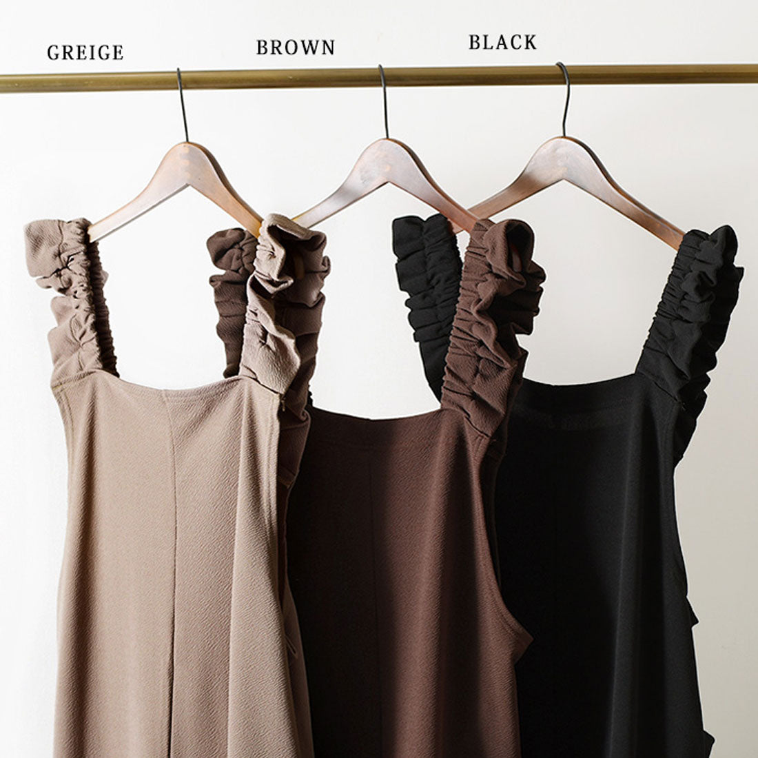 リアルスタイル REAL STYLE オールインワン サロペット オーバーオール コンビネゾン エンボス フリル