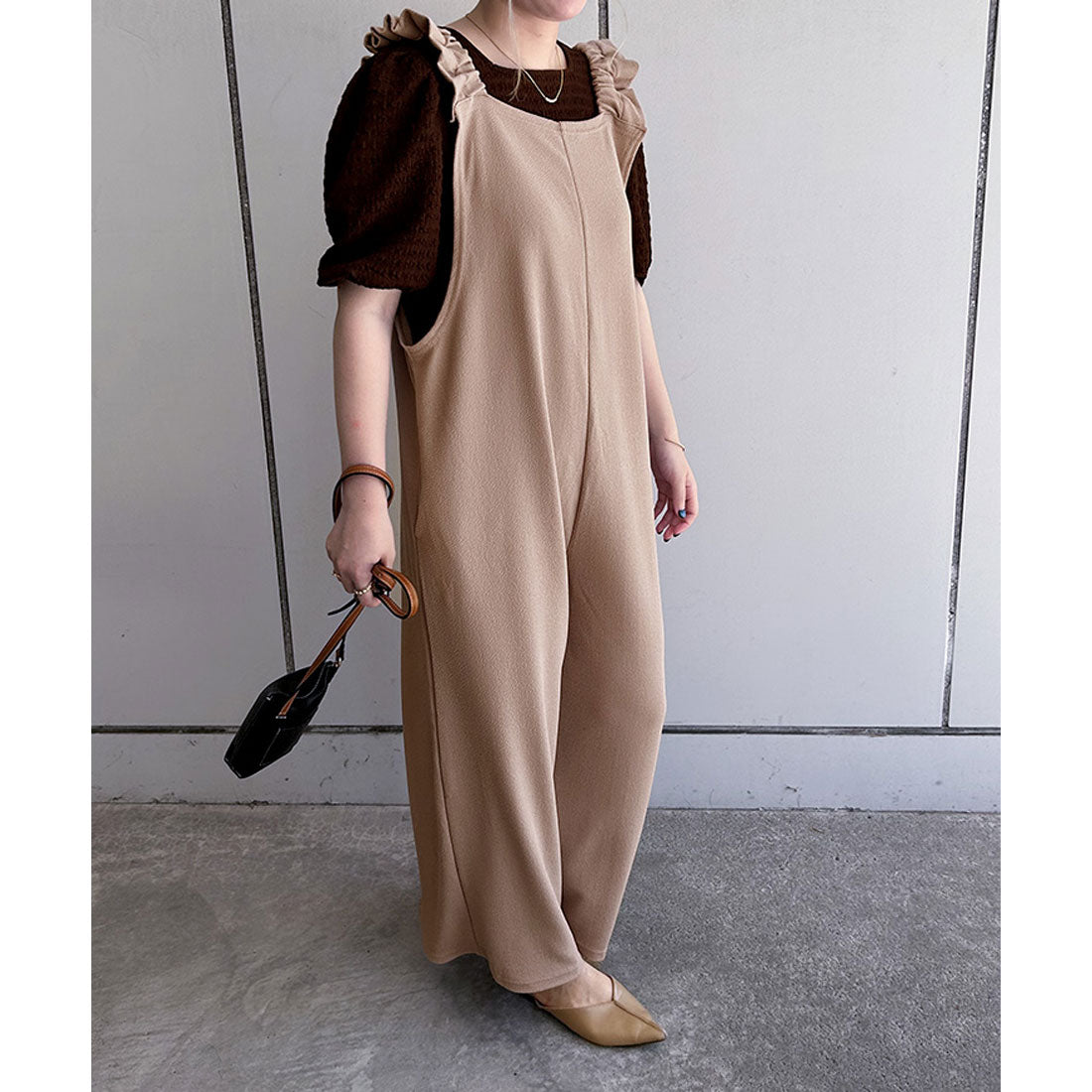 リアルスタイル REAL STYLE オールインワン サロペット オーバーオール コンビネゾン エンボス フリル