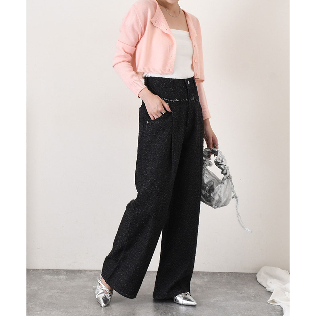 リアルスタイル REAL STYLE デニムパンツ レディース 春 夏 秋 冬 ワイド ストレート ダメージ ゆったり ハイウエスト 薄手 ボトムス ジーンズ ジーパン 高身長 （ブルー） ブルー