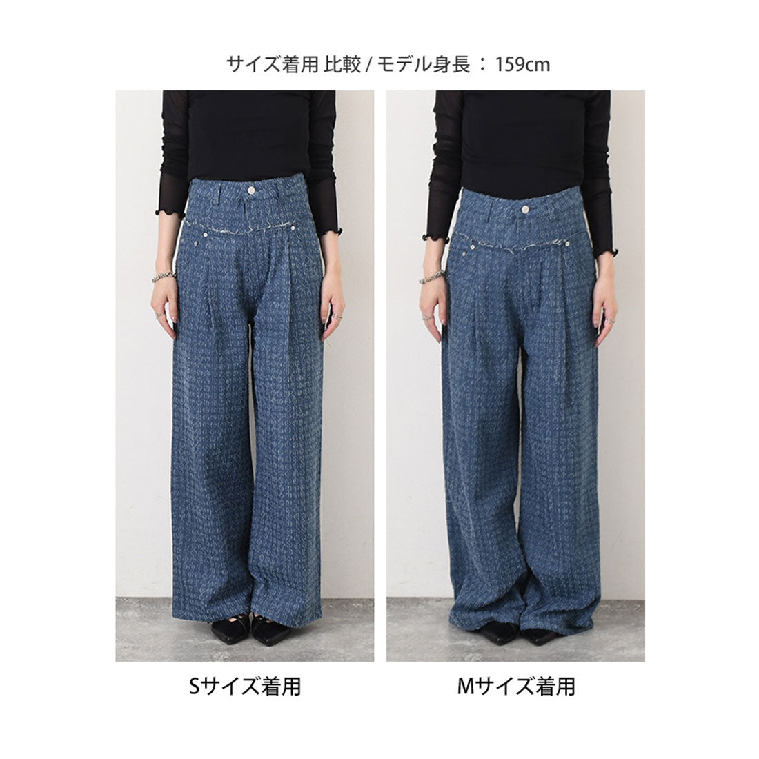 リアルスタイル REAL STYLE デニムパンツ レディース 春 夏 秋 冬 ワイド ストレート ダメージ ゆったり ハイウエスト 薄手 ボトムス ジーンズ ジーパン 高身長 （ブルー） ブルー