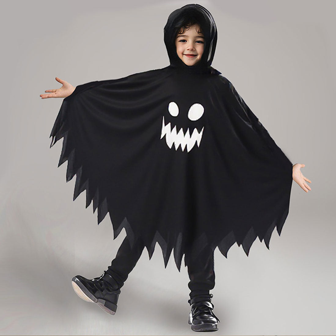 リアルスタイル REAL STYLE ハロウィン コスプレ 衣装 子供 レディース 仮装 飾り おばけ ポンチョ 大人 キッズ コスチューム マント オバケ 被るだけ 可愛い ペア （ホワイト） ホワイト