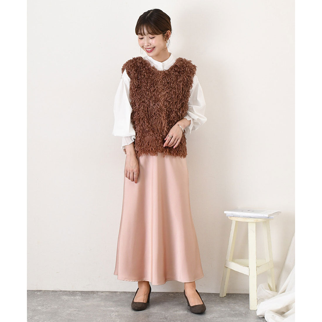 リアルスタイル REAL STYLE マーメイドスカート ロング マキシ マーメイド フレア Aライン サテン 光沢 秋 冬 ウエストゴム ストレッチ ファスナー ボトムス オフィス きれいめ 上品 （ラベンダー） ラベンダー