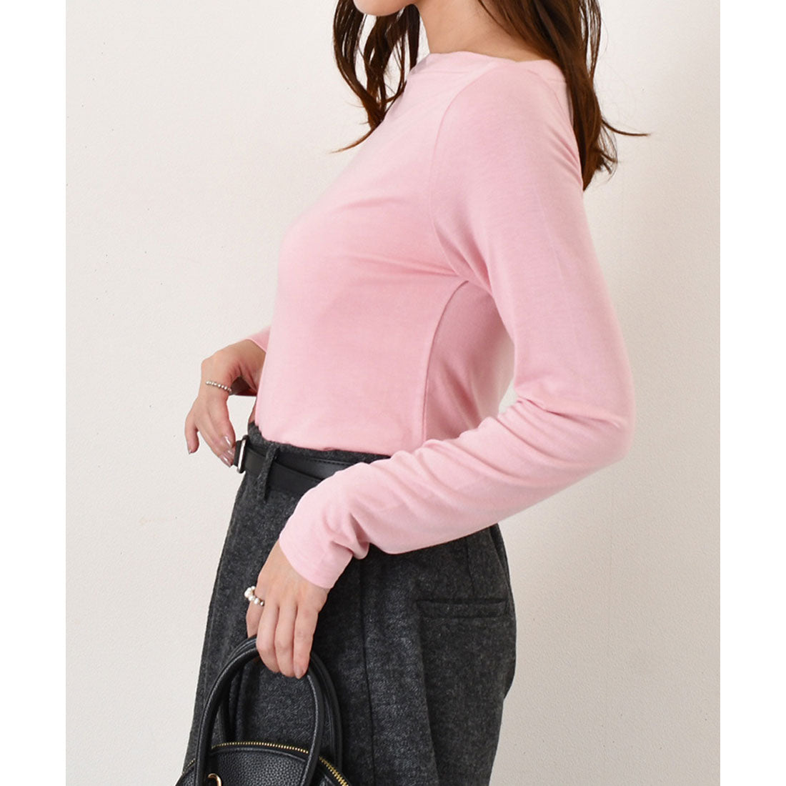 リアルスタイル REAL STYLE カットソー レディース 長袖 薄手 春 夏 秋 冬 ボートネック トップス インナー 無地 オフィス OL きれいめ 韓国ファッション 韓国ファッション チンチャコリア （ホワイト） ホワイト