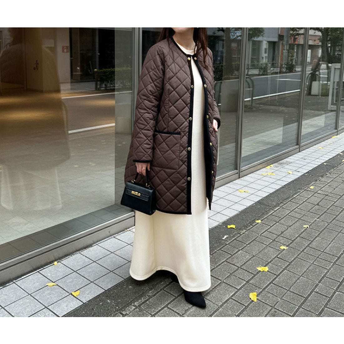 リアルスタイル REAL STYLE ワンピース レディース マキシ 高身長 ロング 長袖 冬 裏起毛 厚手 スウェット スエット 暖かい 防寒 カジュアル 部屋着 ルームウェア 韓国ファッション チンチャコリア （ブラック） ブラック