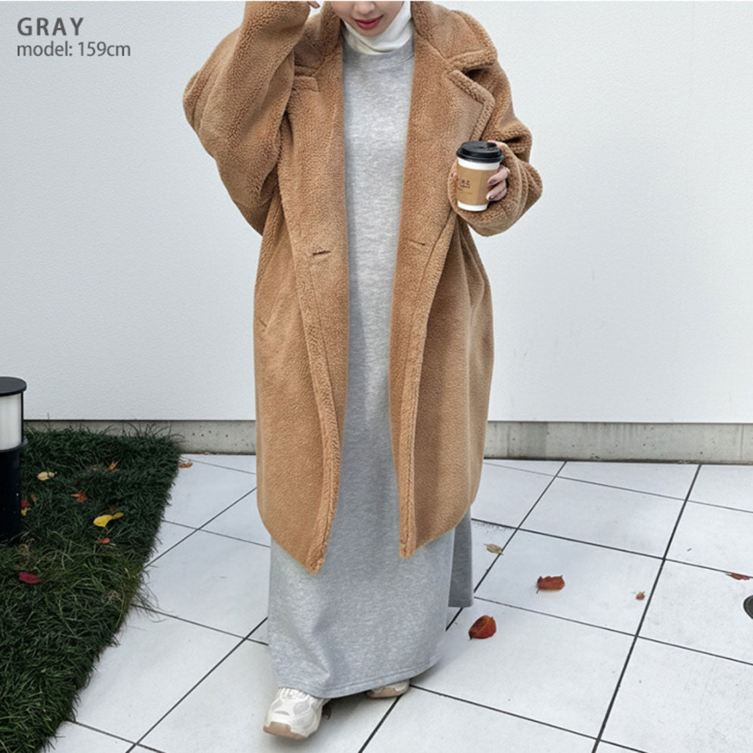リアルスタイル REAL STYLE ワンピース レディース マキシ 高身長 ロング 長袖 冬 裏起毛 厚手 スウェット スエット 暖かい 防寒 カジュアル 部屋着 ルームウェア 韓国ファッション チンチャコリア （ブラック） ブラック
