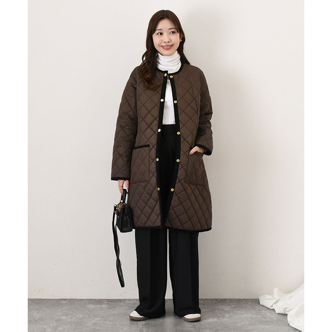 リアルスタイル REAL STYLE カットソー レディース 裏微起毛 あったか 長袖 タートルネック 薄手 暖かい 秋 冬 春 インナー トップス タイト オフィス デイリー 韓国ファッション チンチャコリア （アイボリー） アイボリー