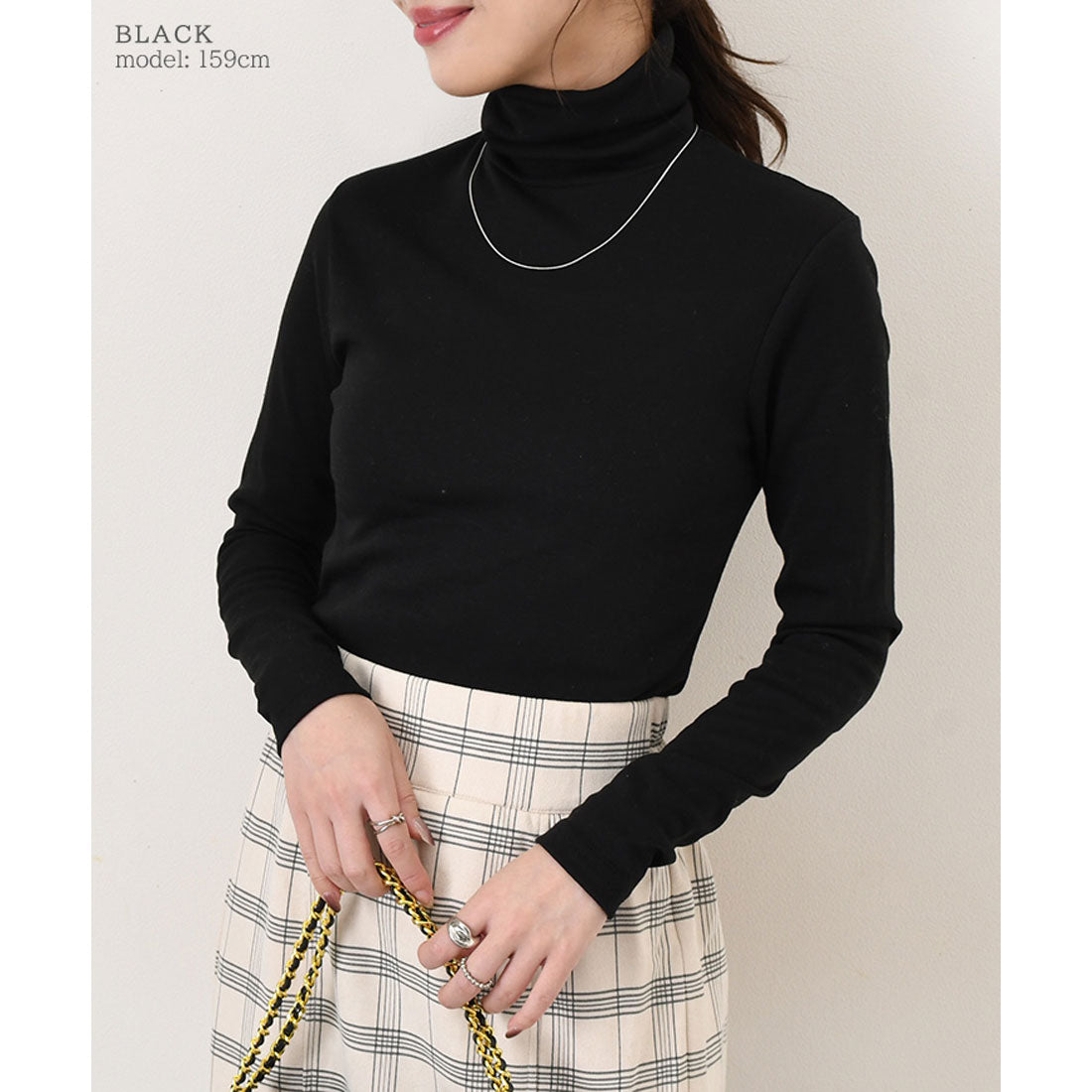 リアルスタイル REAL STYLE カットソー レディース 裏微起毛 あったか 長袖 タートルネック 薄手 暖かい 秋 冬 春 インナー トップス タイト オフィス デイリー 韓国ファッション チンチャコリア （アイボリー） アイボリー