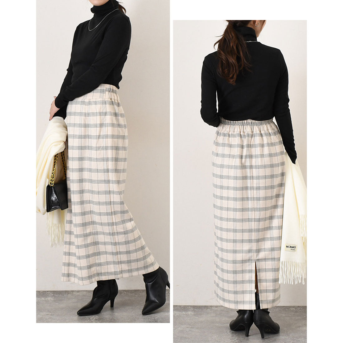 リアルスタイル REAL STYLE カットソー レディース 裏微起毛 あったか 長袖 タートルネック 薄手 暖かい 秋 冬 春 インナー トップス タイト オフィス デイリー 韓国ファッション チンチャコリア （アイボリー） アイボリー