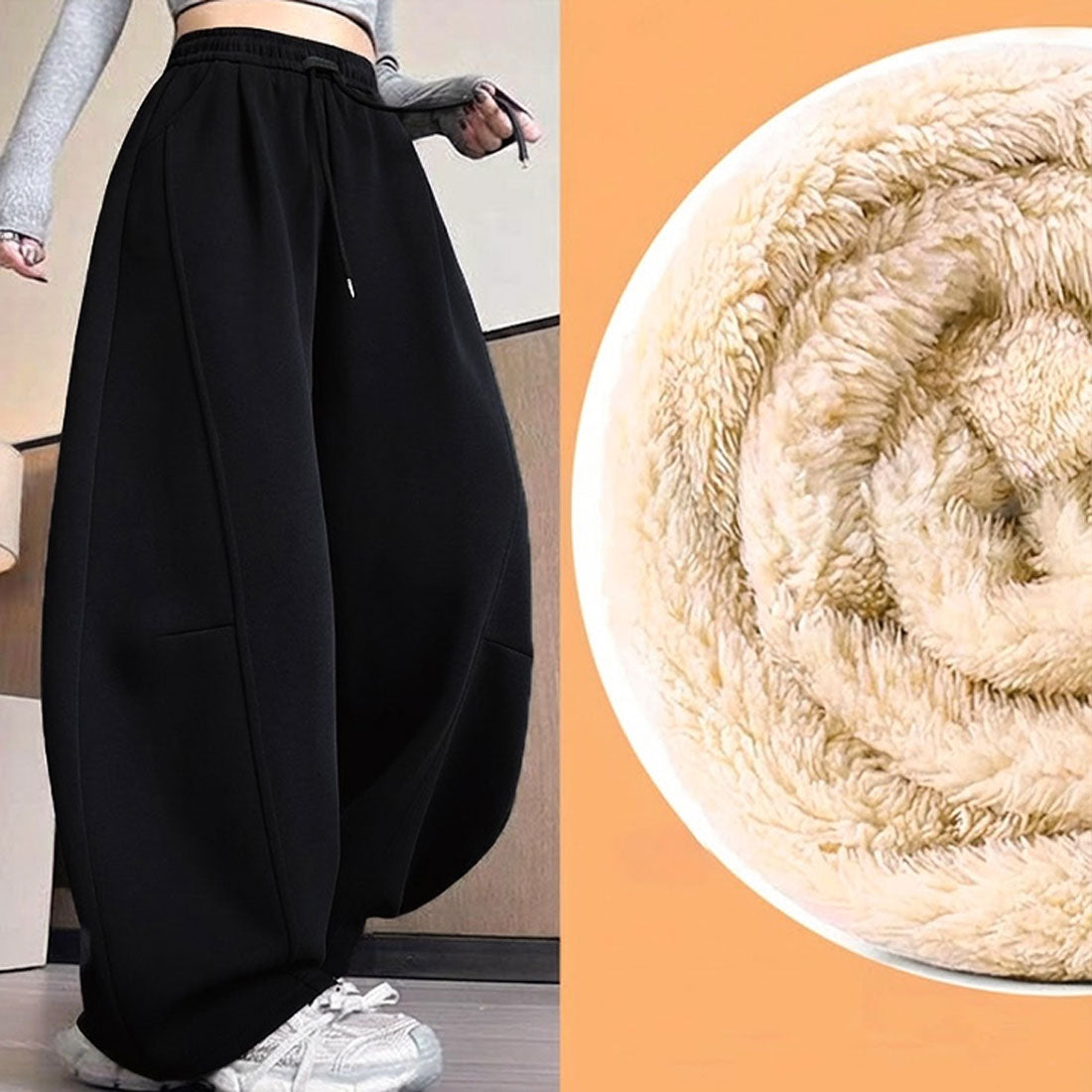 リアルスタイル REAL STYLE スウェットパンツ 裏起毛 レディース 大きめ ワイドパンツ 秋 冬 部屋着 スポーツ 運動 ゆったり ウエストゴム スエット ボトムス 高身長 （メランジ） メランジ