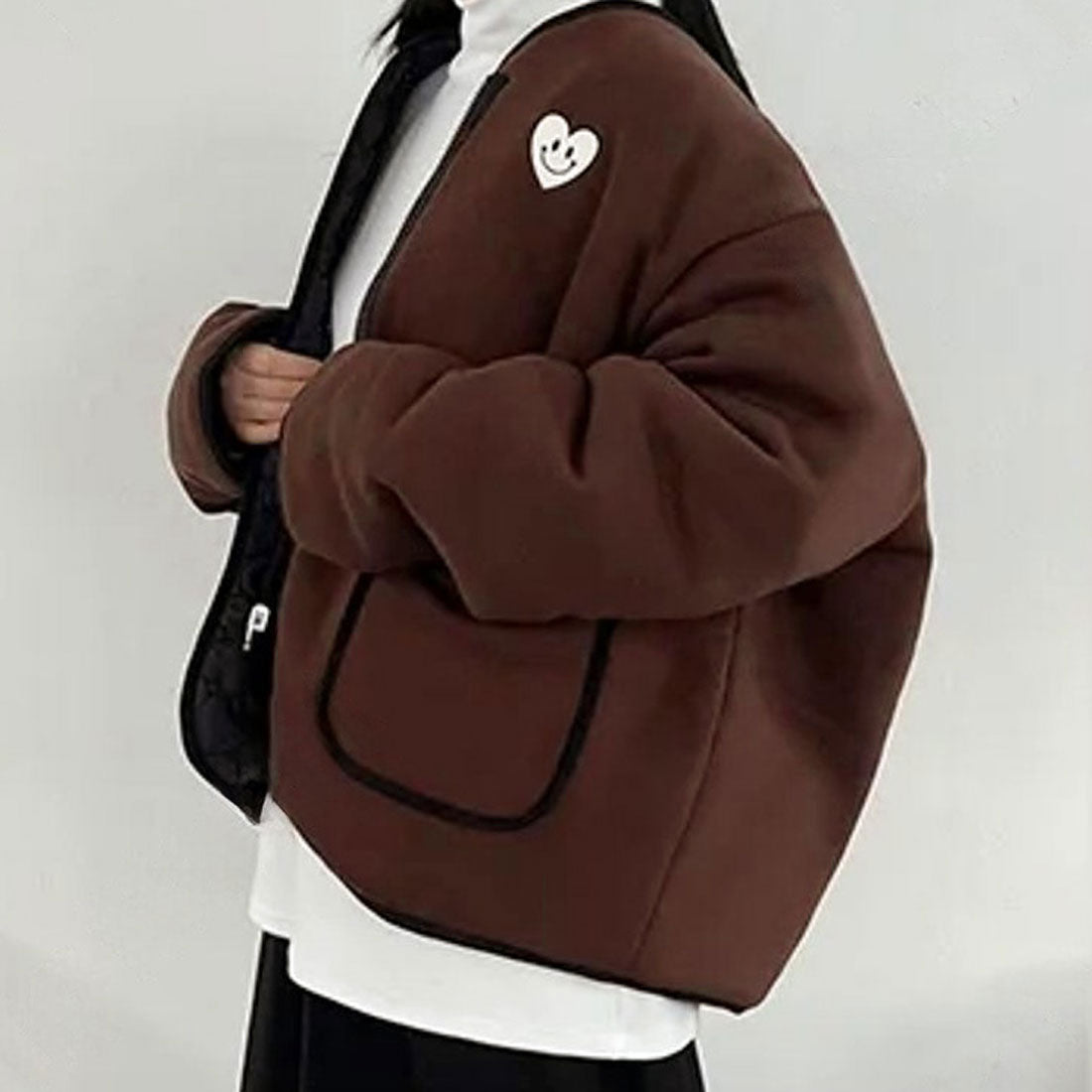 リアルスタイル REAL STYLE キルティング ジャケット リバーシブル コート レディース 秋冬 春 大きいサイズ 2way 前開き 中綿 撥水 アウター あったか 防寒 韓国 韓国ファッション チンチャコリア （ブラウン） ブラウン