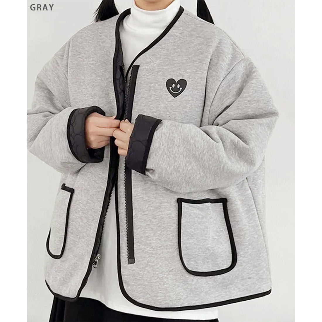 リアルスタイル REAL STYLE キルティング ジャケット リバーシブル コート レディース 秋冬 春 大きいサイズ 2way 前開き 中綿 撥水 アウター あったか 防寒 韓国 韓国ファッション チンチャコリア （ブラウン） ブラウン