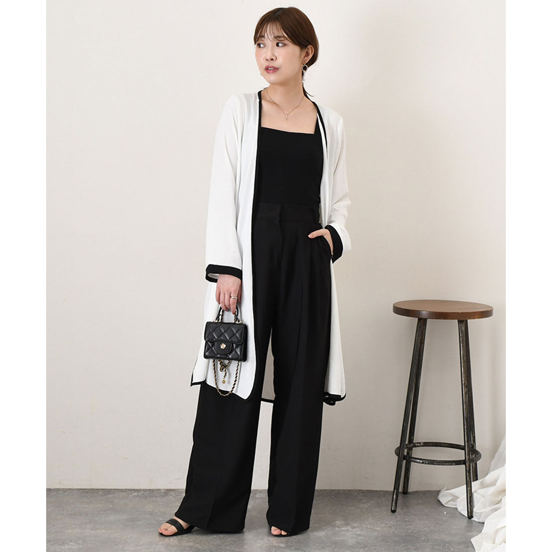 リアルスタイル REAL STYLE カーディガン レディース きれいめ 春 薄手 ロング 長め 長袖 トッパーカーディガン アウター トップス 羽織り 上着 おしゃれ オフィス （ホワイト） ホワイト