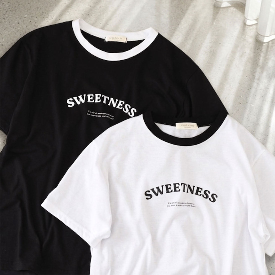 リアルスタイル REAL STYLE Tシャツ カットソー レディース 半袖 フレンチスリーブ 薄手 春 夏 コットン 綿 ロゴ トップス インナー 白 黒 定番 丸首 シンプル 韓国ファッション チンチャコリア （ホワイト） ホワイト