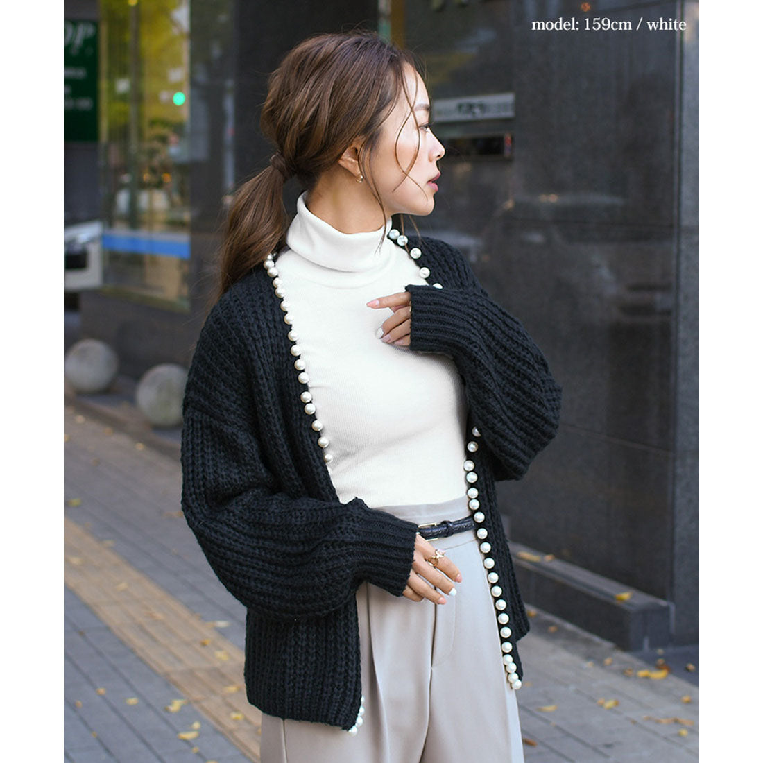 リアルスタイル REAL STYLE タートルネック 綿混 カットソー 長袖 ハイネック ニットソー インナー 重ね着 レイヤード  リブ