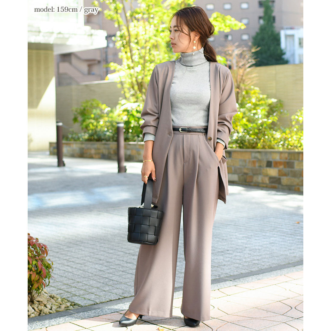 リアルスタイル REAL STYLE タートルネック 綿混 カットソー 長袖 ハイネック ニットソー インナー 重ね着 レイヤード  リブ