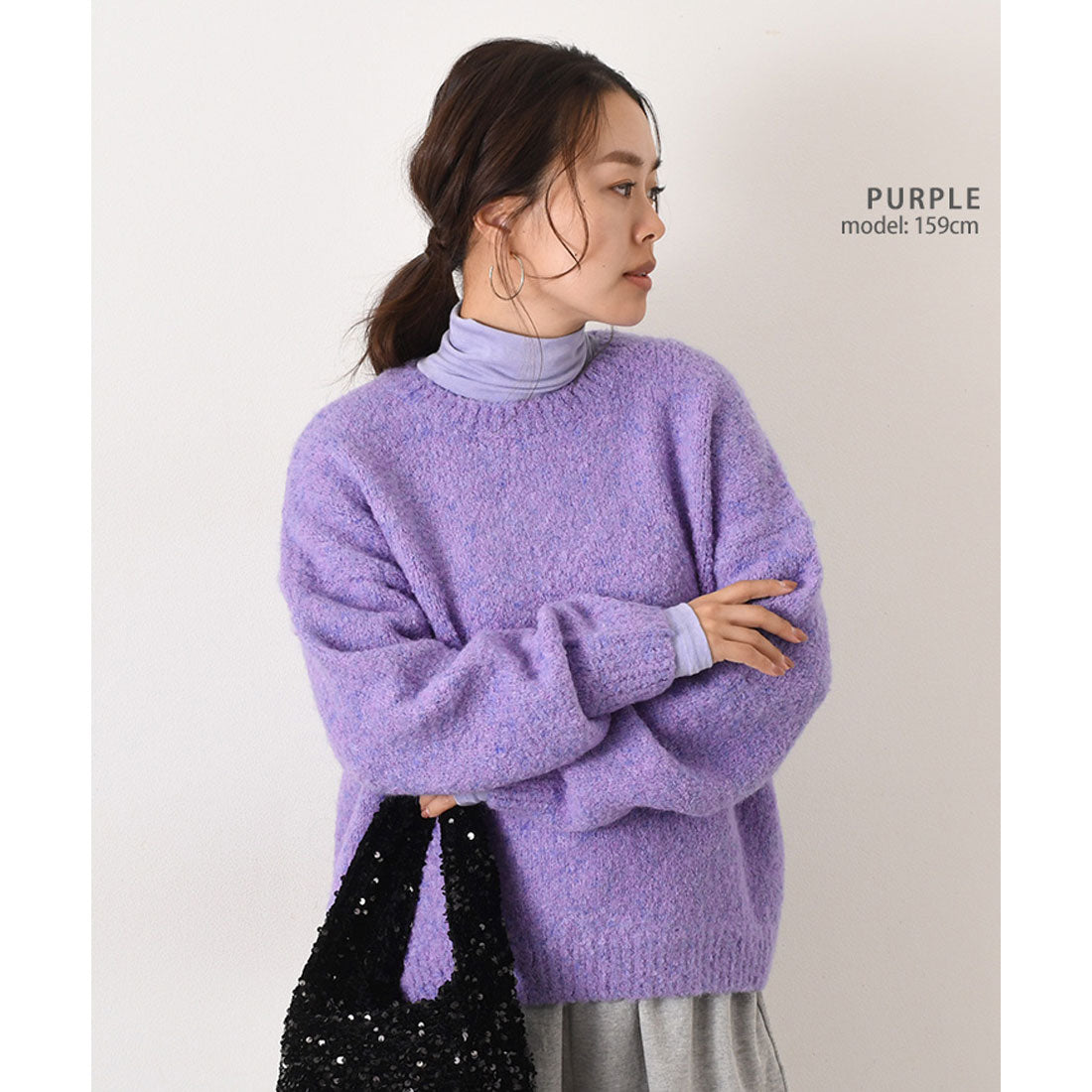 リアルスタイル REAL STYLE ニット 冬 長袖 厚手 セーター クルーネック 暖かい あったか 防寒 冷え対策 チクチクしない 洗える