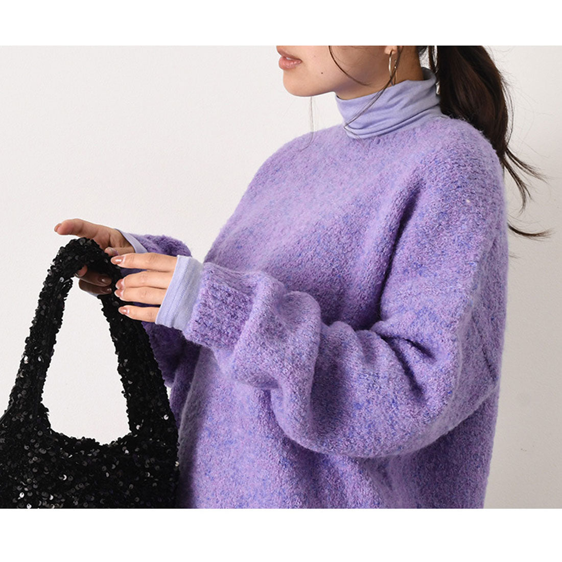 リアルスタイル REAL STYLE ニット 冬 長袖 厚手 セーター クルーネック 暖かい あったか 防寒 冷え対策 チクチクしない 洗える
