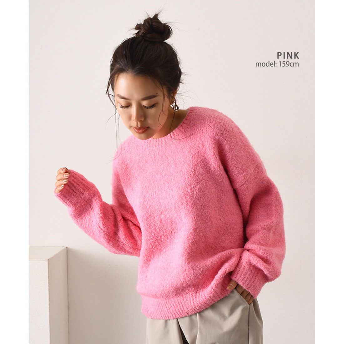 リアルスタイル REAL STYLE ニット 冬 長袖 厚手 セーター クルーネック 暖かい あったか 防寒 冷え対策 チクチクしない 洗える