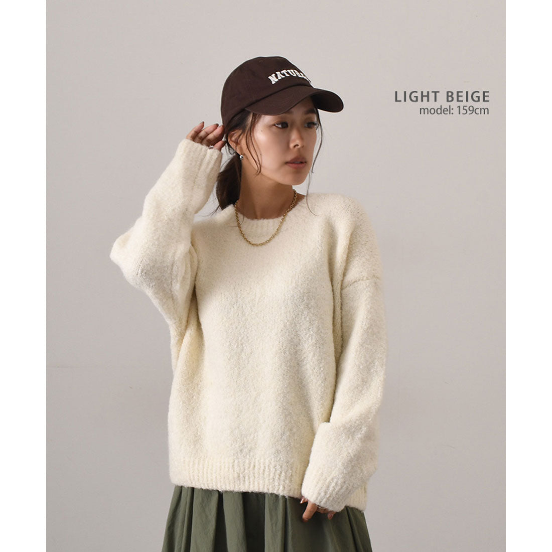 リアルスタイル REAL STYLE ニット 冬 長袖 厚手 セーター クルーネック 暖かい あったか 防寒 冷え対策 チクチクしない 洗える