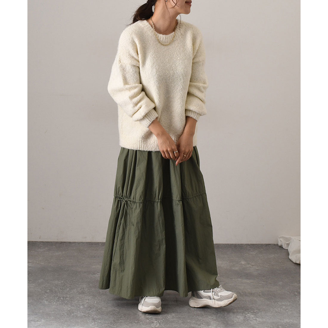 リアルスタイル REAL STYLE ニット 冬 長袖 厚手 セーター クルーネック 暖かい あったか 防寒 冷え対策 チクチクしない 洗える