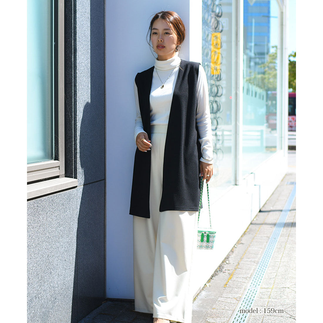 リアルスタイル REAL STYLE ジレ レディース ロング 薄手 ミディアム カーディガン  エンボス 速乾 軽い ベスト 羽織り 50代 トップス