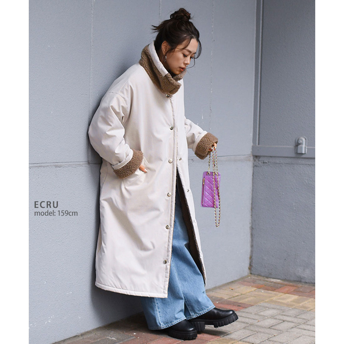 リアルスタイル REAL STYLE コート レディース 冬 ロング ボア 20代 30代 40代 ミリタリー リバーシブル 暖か アウター ゆったり 防寒 おしゃれ テディボア 韓国ファッション チンチャコリア