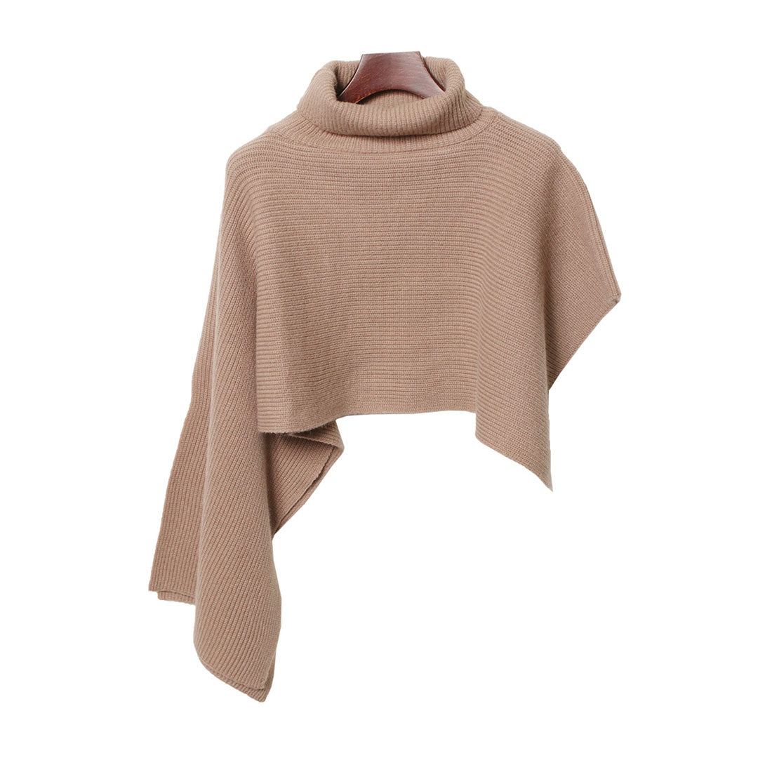 真實的真實風格的真實風格的Rive Knit Turtle High Knding Poncho分層溫暖上衣消聲器時尚的可愛表演