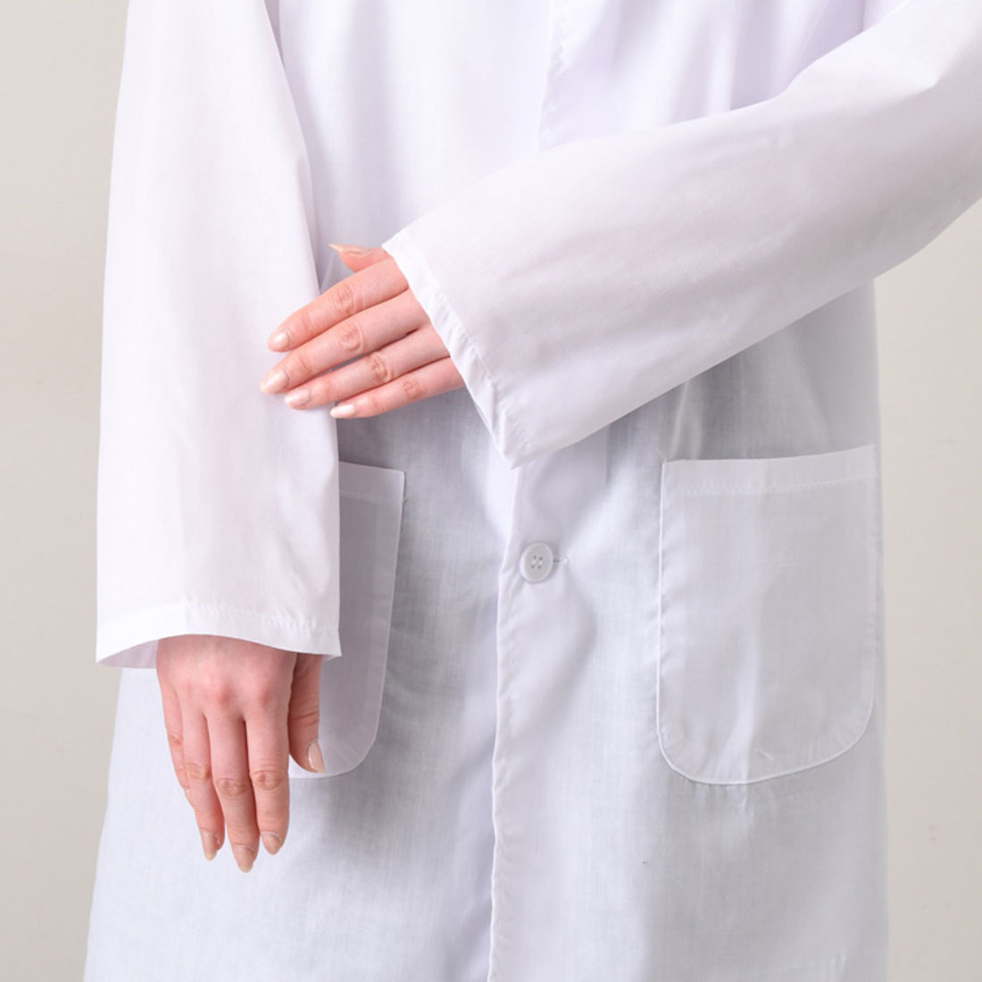 Real Style Lab Coat for Men and Women, Plus Size, Long Sleeve, Stylish, Single, Male, Female, Doctor Coat, Examination Coat, Laboratory Coat, Medical, Student, Physician, Nurse