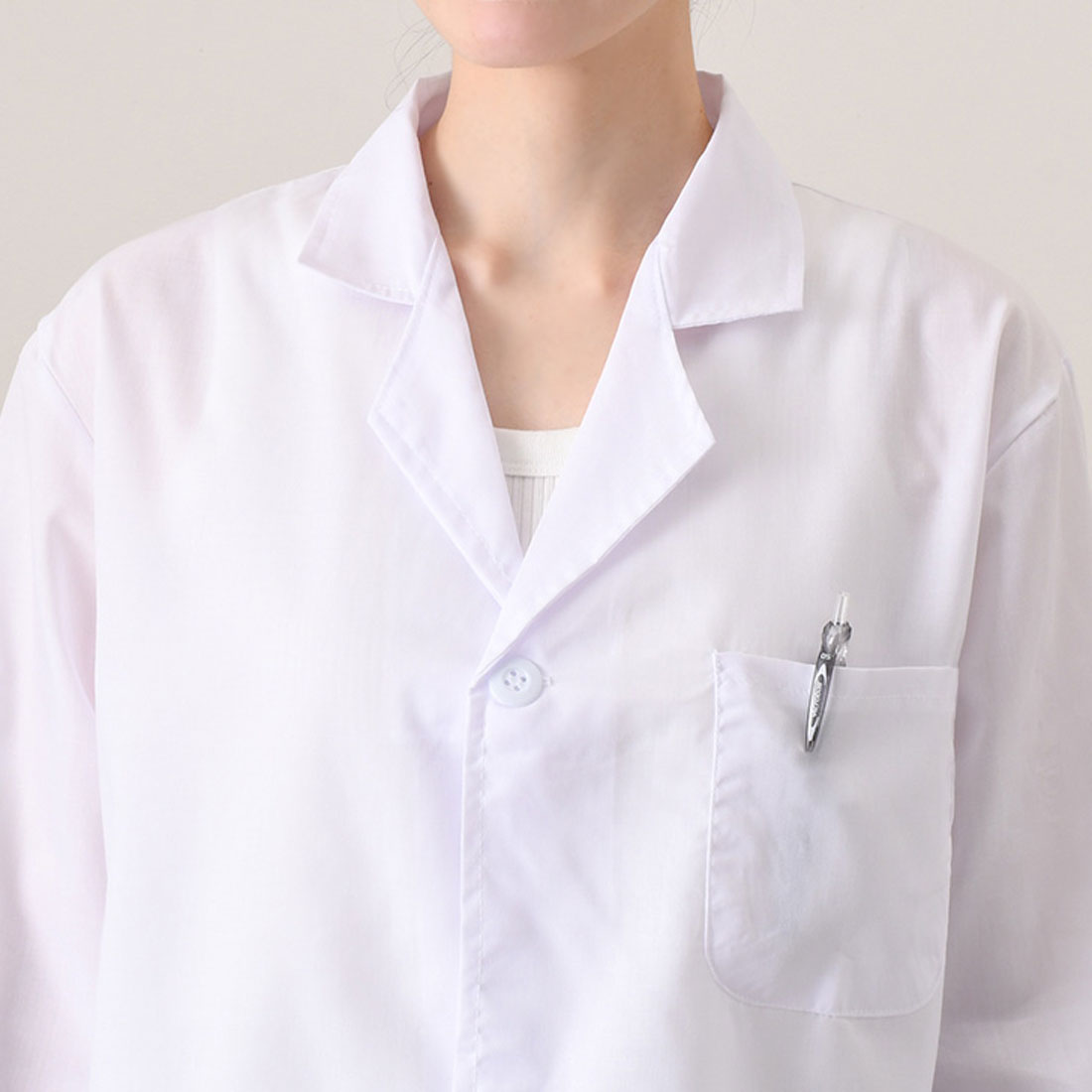 Real Style Lab Coat for Men and Women, Plus Size, Long Sleeve, Stylish, Single, Male, Female, Doctor Coat, Examination Coat, Laboratory Coat, Medical, Student, Physician, Nurse