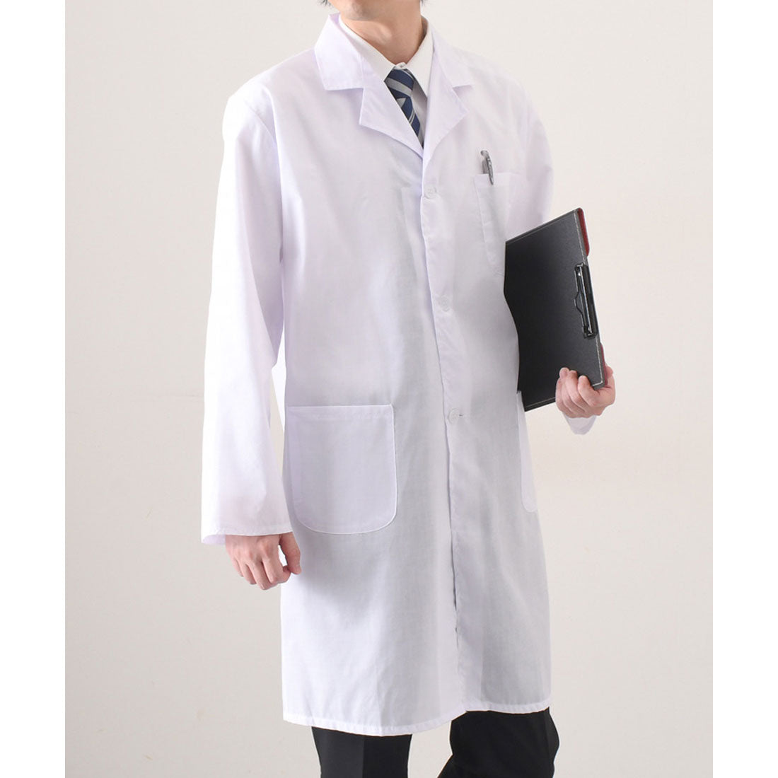 Real Style Lab Coat for Men and Women, Plus Size, Long Sleeve, Stylish, Single, Male, Female, Doctor Coat, Examination Coat, Laboratory Coat, Medical, Student, Physician, Nurse